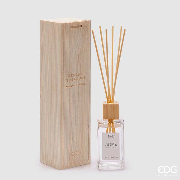 Profumatore Bottiglia Essential 330 ml Scatola Legno EDG Enzo De Gasperi