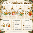 EDG Enzo De Gasperi | Addobbo Palla Natalizia con Regali - 2 Dimensioni e 2 Decori