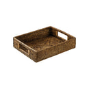 Sambonet | Vassoio con manici GN Radici rettangolare in midollino Marrone - Miele