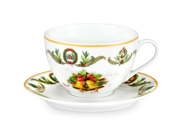 Fade Maison Set 2 Tazze Colazione con Piattino Bells in Porcellana Natale 2024