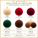 EDG Enzo De Gasperi | Set Addobbo Palla in Velluto con scatola - 3 Dimensioni e 6 Colori