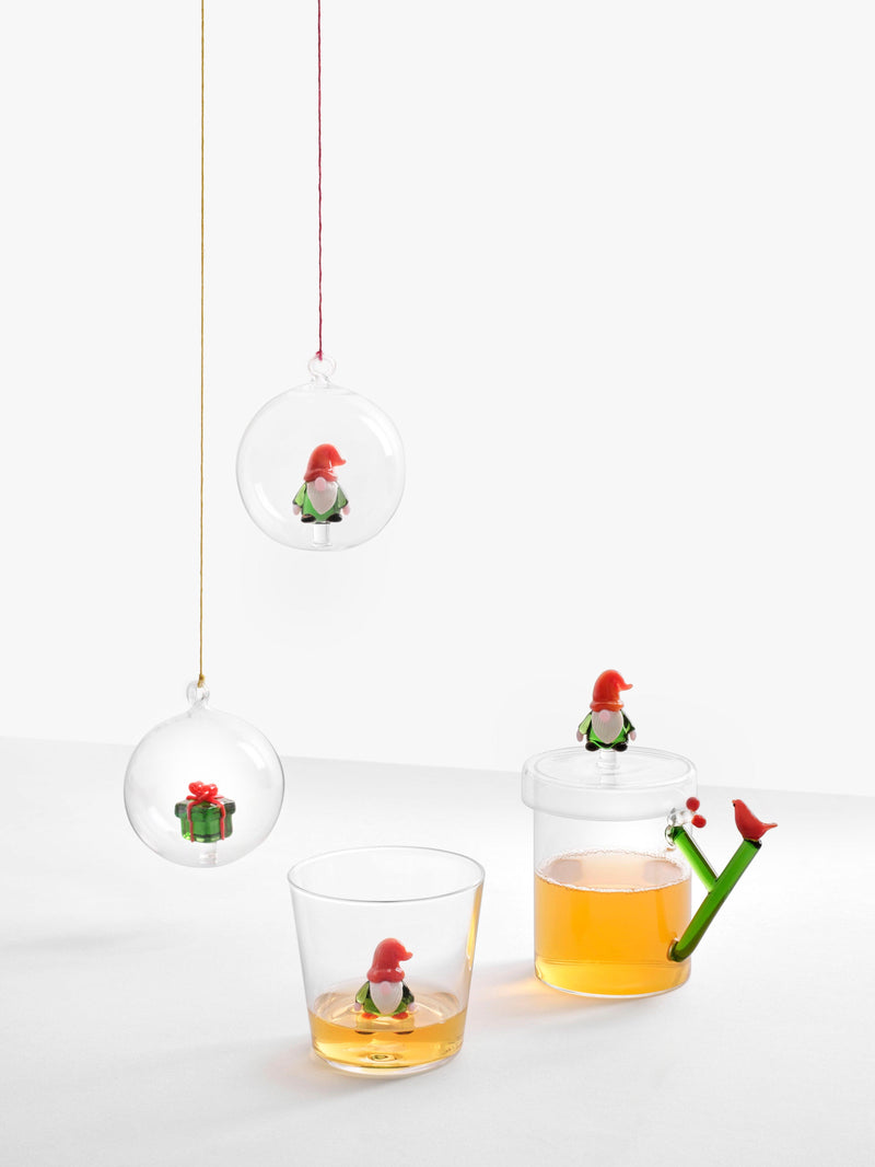 Ichendorf Bicchiere vetro con decoro Christmas Tales 🎄 Natale 2024 fatto a mano