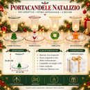 WD Lifestyle | Portacandele in vetro con decoro Natalizio - Natale - 4 Decori