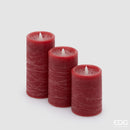 EDG Enzo De Gasperi |  Set 3 pz candela LED stile soffio Natale 2025
