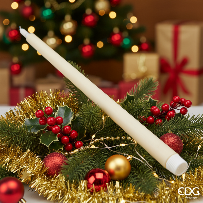 EDG Enzo De Gasperi | Set 2 pz. candela LED a stelo touch Natale 2025