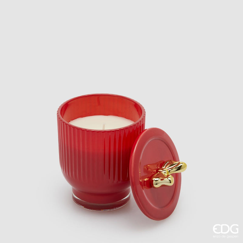 EDG Enzo De Gasperi | Candela profumata a fiocco con vaso in ceramica Natale 2025