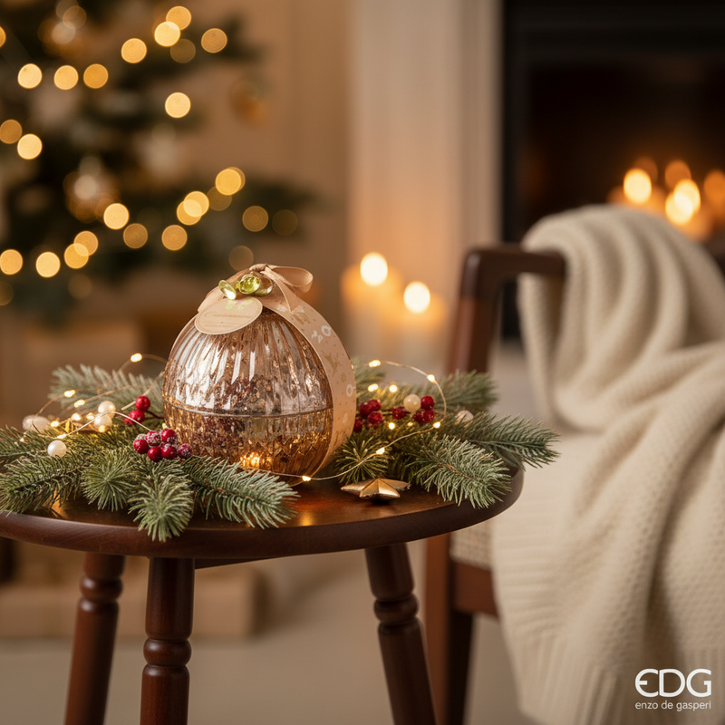 EDG Enzo De Gasperi | Candela profumata a sfera in vetro Natale 2025