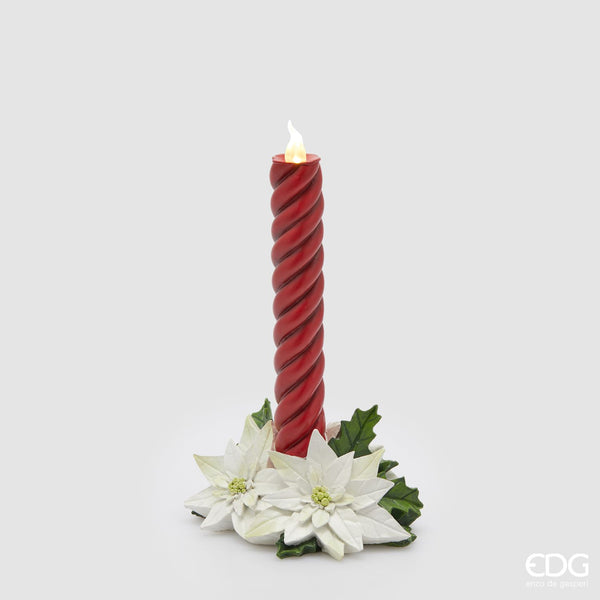 EDG Enzo De Gasperi | Candela LED con coroncina Natale 2025