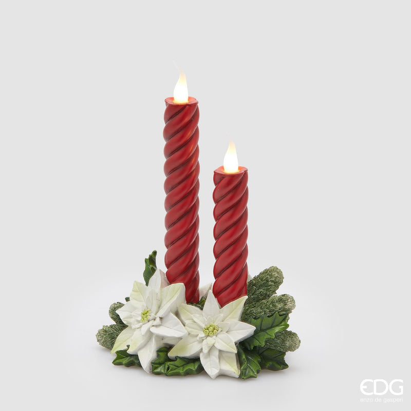 EDG Enzo De Gasperi | Candela LED con coroncina Natale 2025