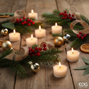 EDG Enzo De Gasperi Set 50 pezzi Candele Tea- lights Ø 3 cm. durata 8 ore