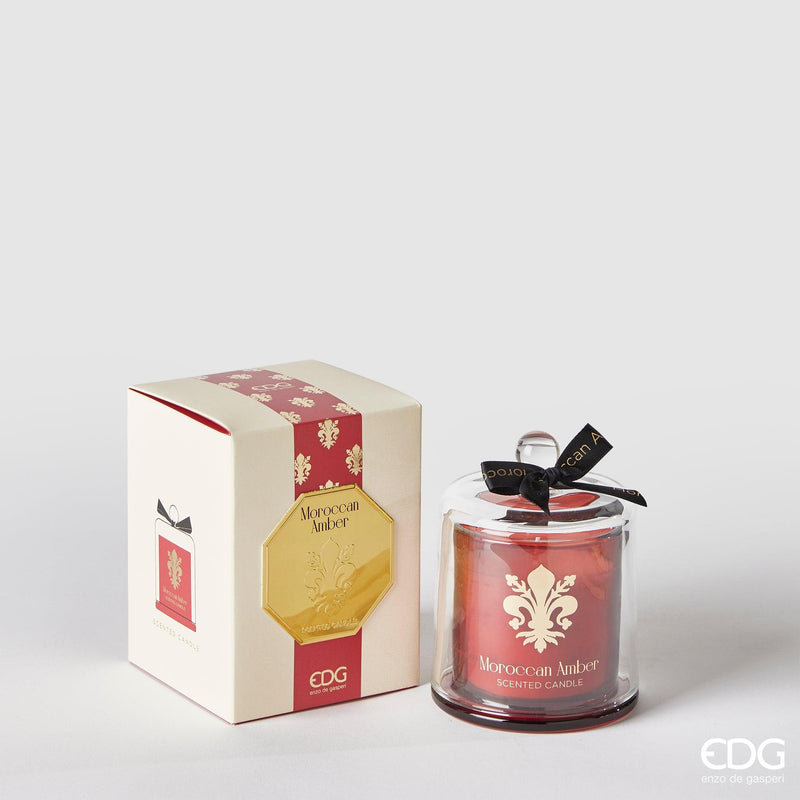 Candela Profumata GOLDLILY H 13 con cupola vetro EDG Enzo De Gasperi