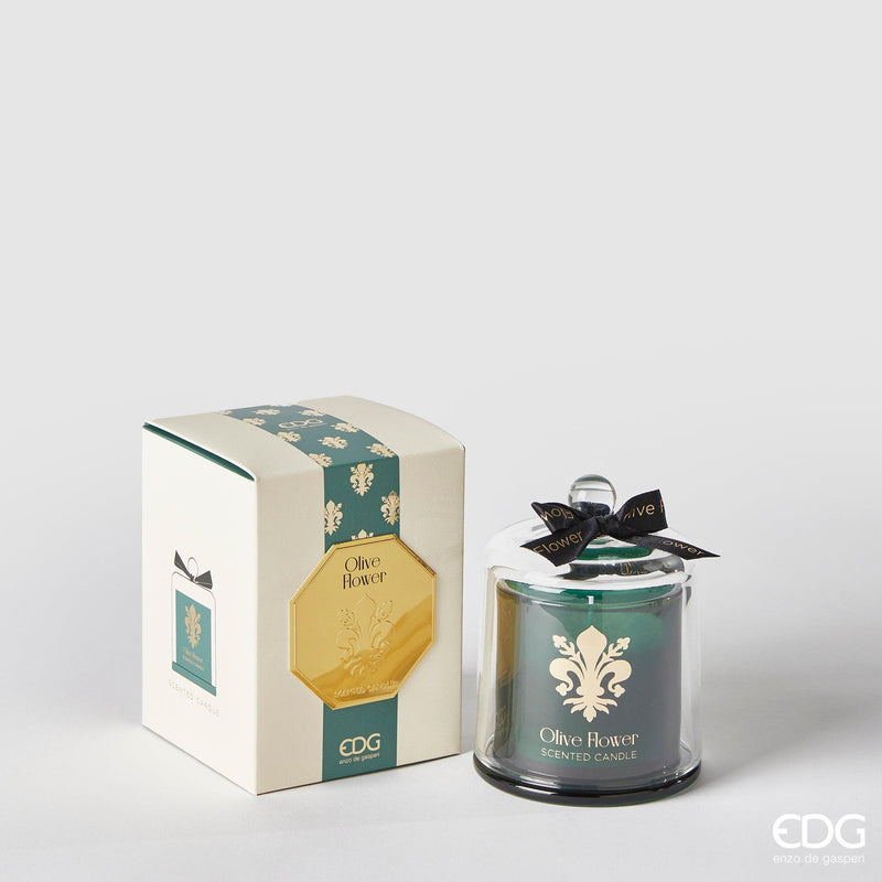 Candela Profumata GOLDLILY H 13 con cupola vetro EDG Enzo De Gasperi