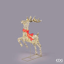 EDG Enzo De Gasperi | Renna in metallo con microled e fiocco Natale 2025