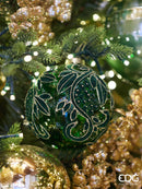 EDG Enzo De Gasperi | Palla in vetro con decorazione di fiori Natale 2025