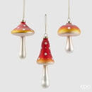 Enzo De Gasperi Decoro Fungo in Vetro Natale 2025