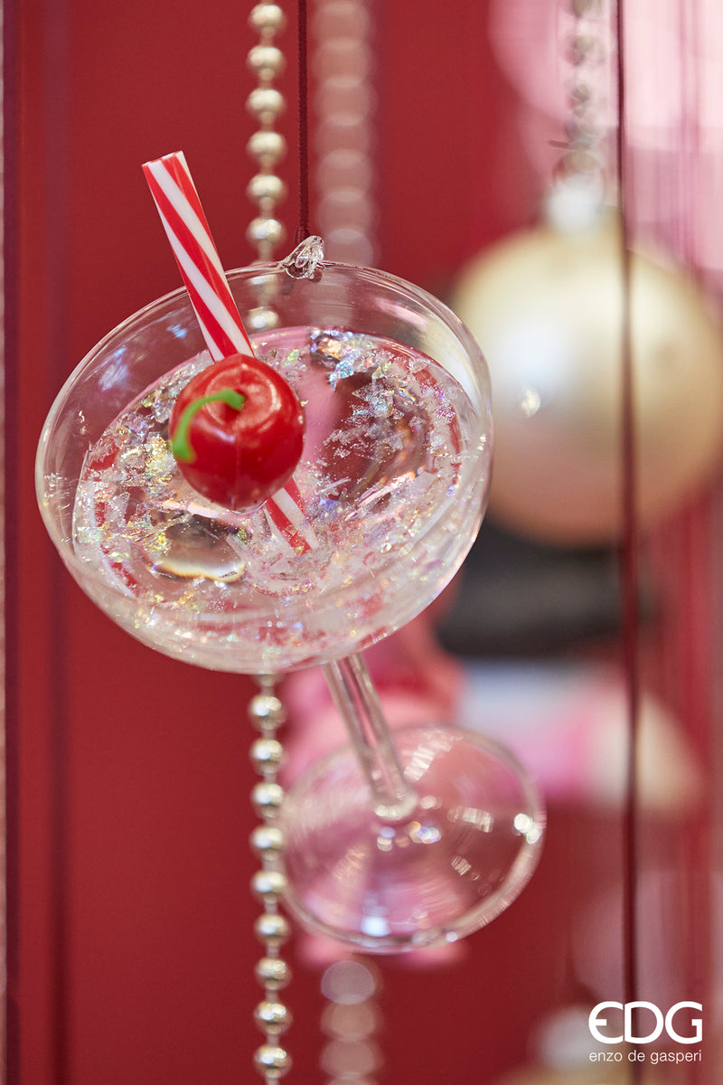 Enzo De Gasperi Decoro Drink in Vetro Natale 2024
