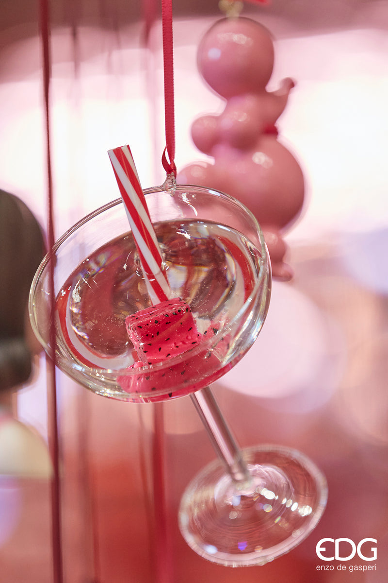 Enzo De Gasperi Decoro Drink in Vetro Natale 2024