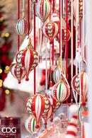 EDG Enzo De Gasperi | Palla/trottola a righe in vetro Natale 2025