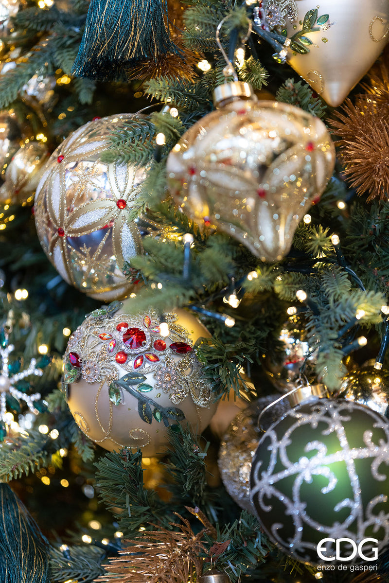 Enzo De Gasperi Palla Flower in Vetro Natale 2024