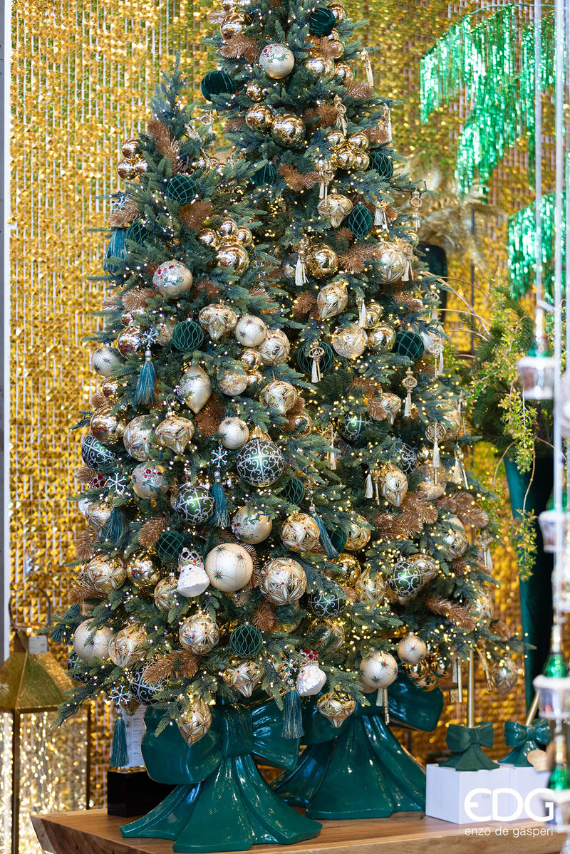 Enzo De Gasperi Palla Flower in Vetro Natale 2024