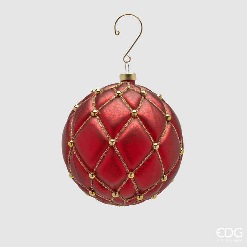 EDG Enzo De Gasperi | Palla capitonnè decorativa in vetro Natale 2025