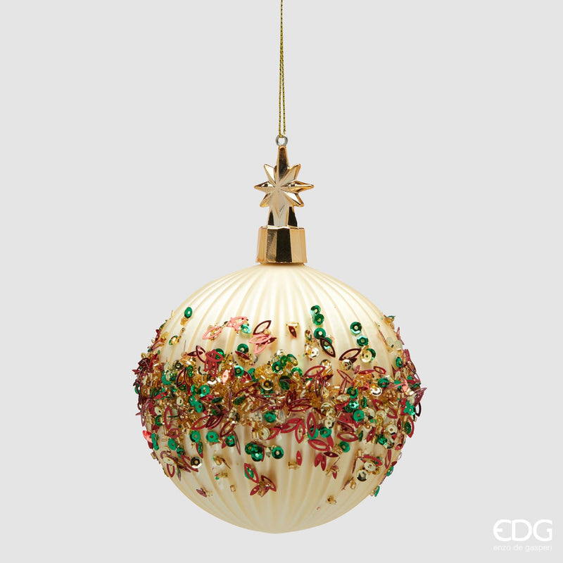 EDG Enzo De Gasperi | Palla decorativa mille perle in vetro Natale 2025