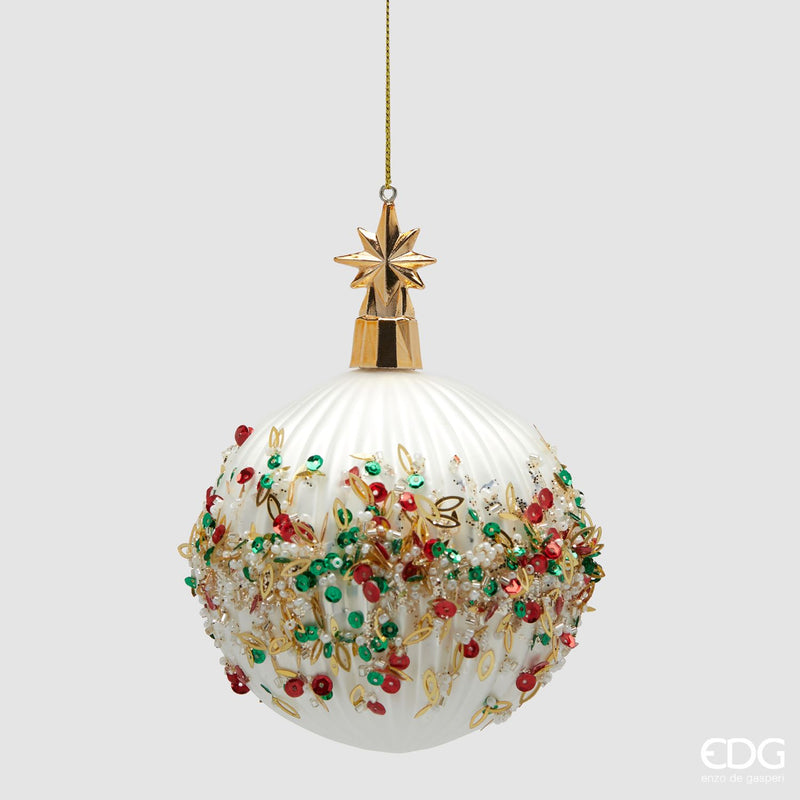 EDG Enzo De Gasperi | Palla decorativa mille perle in vetro Natale 2025