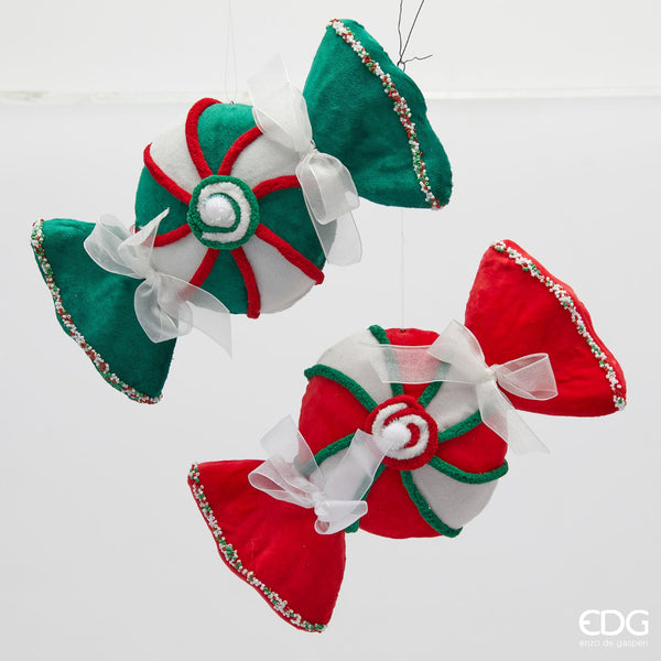 EDG Enzo De Gasperi | Caramella decorativa in tessuto poliestere Natale 2025