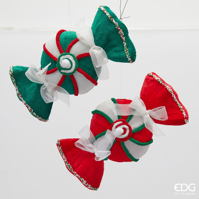 EDG Enzo De Gasperi | Caramella decorativa in tessuto poliestere Natale 2025