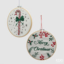 EDG Enzo De Gasperi | Medaglione con ricamo decorativo in tessuto poliestere Natale 2025