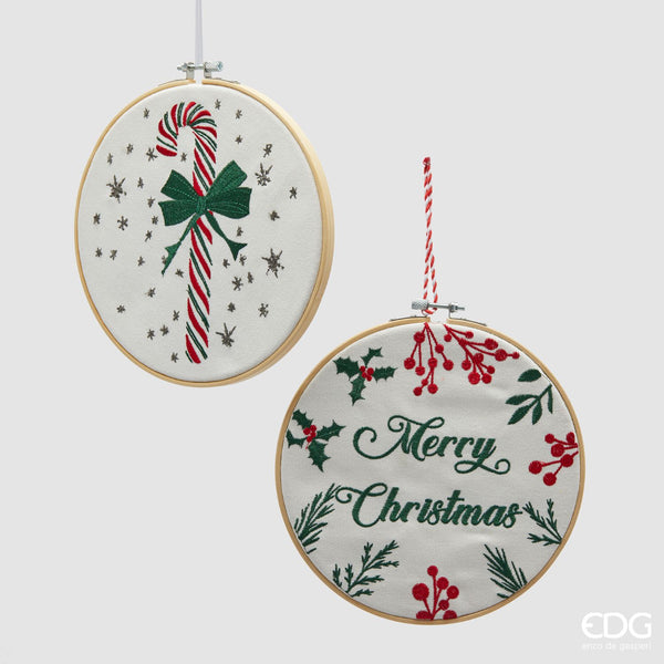EDG Enzo De Gasperi | Medaglione con ricamo decorativo in tessuto poliestere Natale 2025