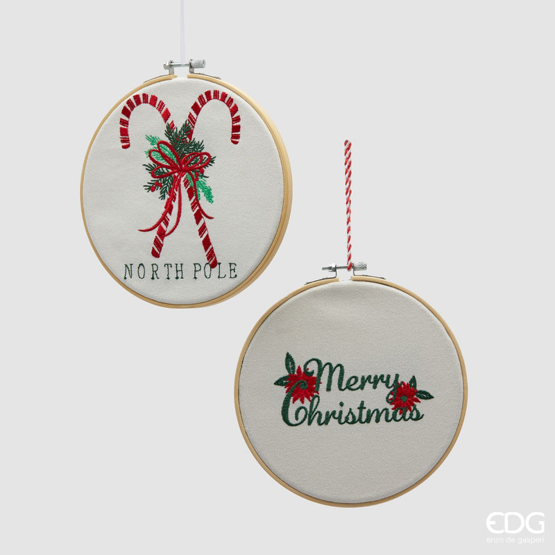 EDG Enzo De Gasperi | Medaglione con ricamo decorativo in tessuto poliestere Natale 2025
