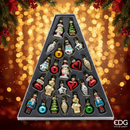 EDG Enzo De Gasperi | Set 24 pz decorazioni "pino dell'avvento" in vetro Natale 2025