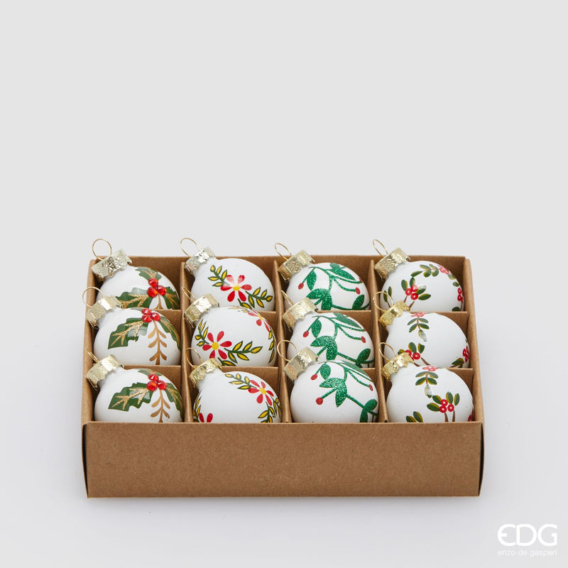 EDG Enzo De Gasperi | Set 12 pz palle decorative in vetro Natale 2025