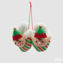 EDG Enzo De Gasperi | Ciabatte con elfo decorative in tessuto Natale 2025