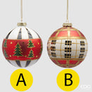 EDG Enzo De Gasperi | Palla decorativa stile scacchi in vetro Natale 2025