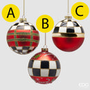 EDG Enzo De Gasperi | Palla decorativa stile scacchi Natale 2025