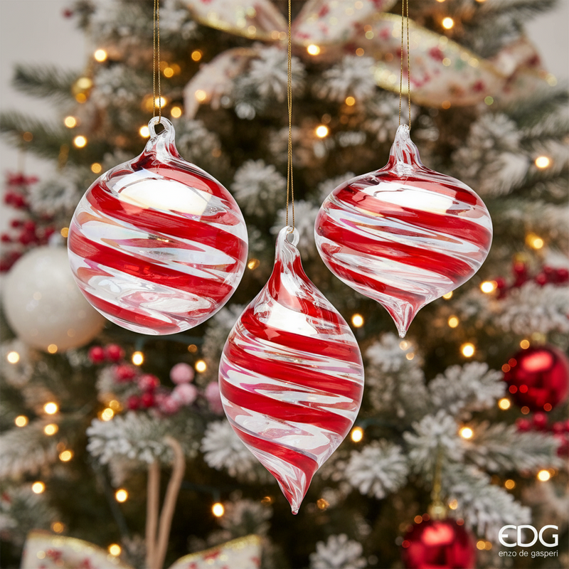 EDG Enzo De Gasperi | Decorazione Natalizia stile vortice in vetro Natale 2025