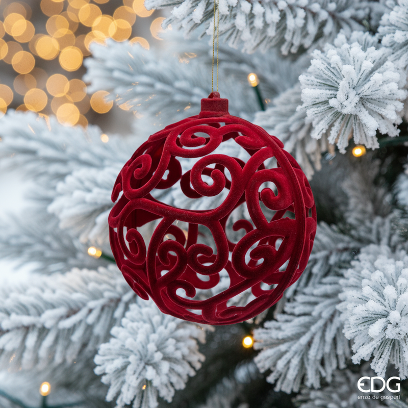 EDG Enzo De Gasperi | Palla decorativa stile velvet Natale 2025