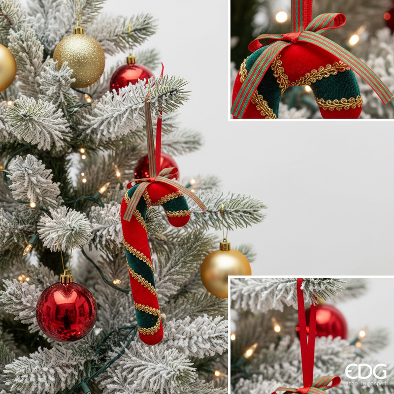 EDG Enzo De Gasperi | Bastoncino di zucchero decorativo in tessuto Natale 2025