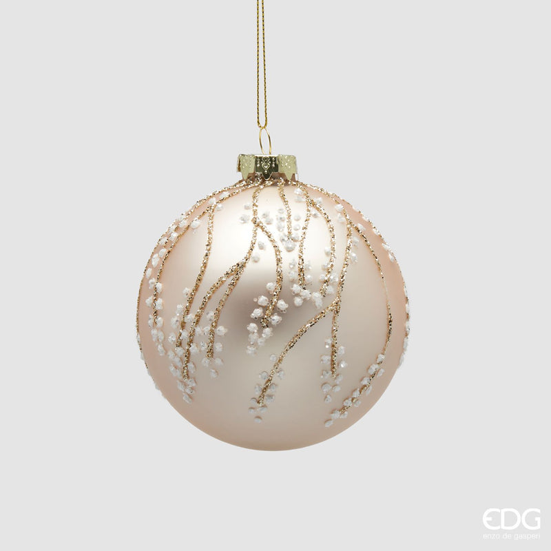 EDG Enzo De Gasperi | Palla decorativa in vetro con motivi di rami Natale 2025