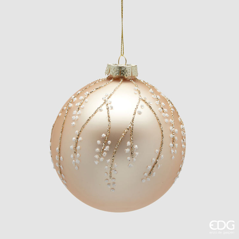 EDG Enzo De Gasperi | Palla decorativa in vetro con motivi di rami Natale 2025