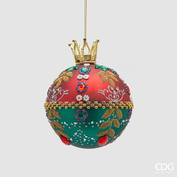 EDG Enzo De Gasperi | Palla decorativa in vetro stile boheme Natale 2025