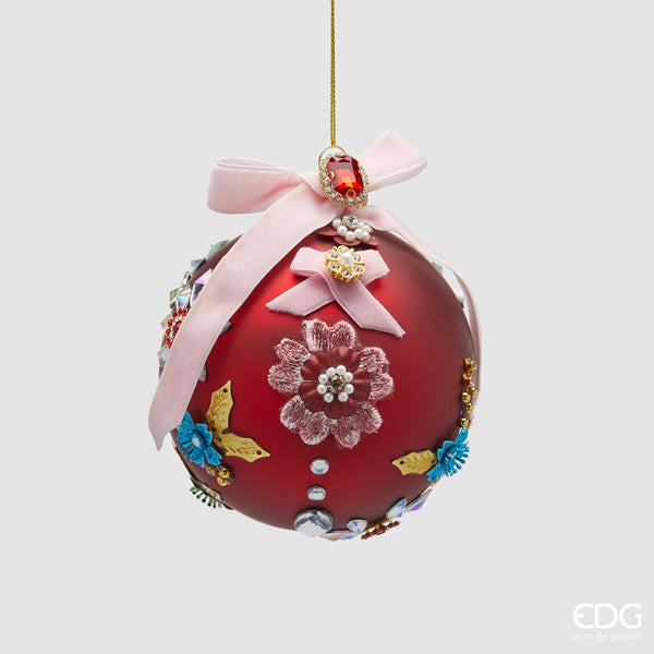 EDG Enzo De Gasperi | Palla decorativa in vetro stile boheme Natale 2025