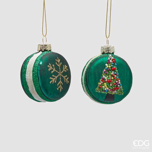 EDG Enzo De Gasperi | Macaron decorativi in vetro Natale 2025