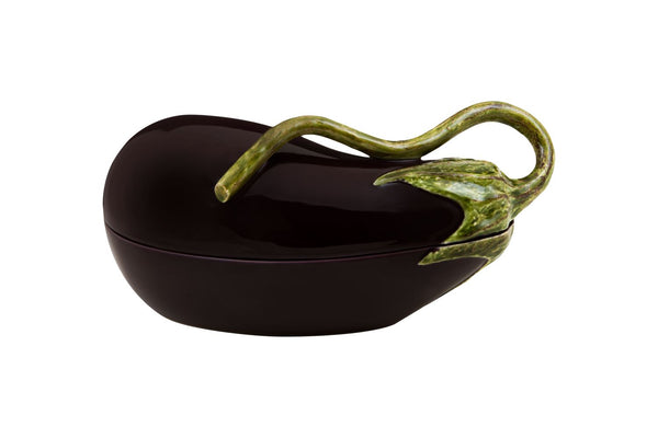 Bordallo - Pinheiro scatola in ceramica | Beringela