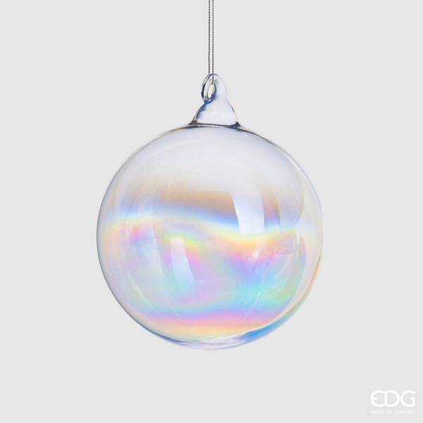 EDG Enzo De Gasperi | Palla decorativa in vetro in stile iride Natale 2025