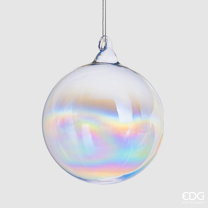EDG Enzo De Gasperi | Palla decorativa in vetro in stile iride Natale 2025