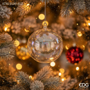 EDG Enzo De Gasperi | Palla decorativa in vetro in stile bolla iride Natale 2025