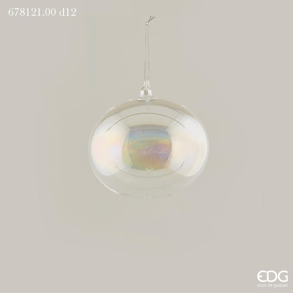 EDG Enzo De Gasperi | Palla decorativa in vetro in stile bolla iride Natale 2025